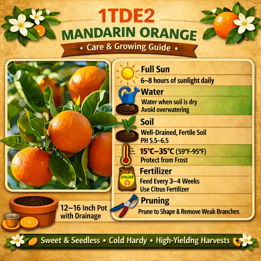 1TDE2 Mandarin Orange Grafted Healthy Fruit Plant