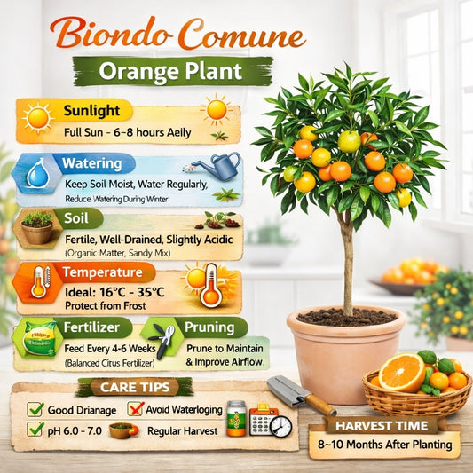 Biondo Comune Orange Grafted Healthy Fruit Plant