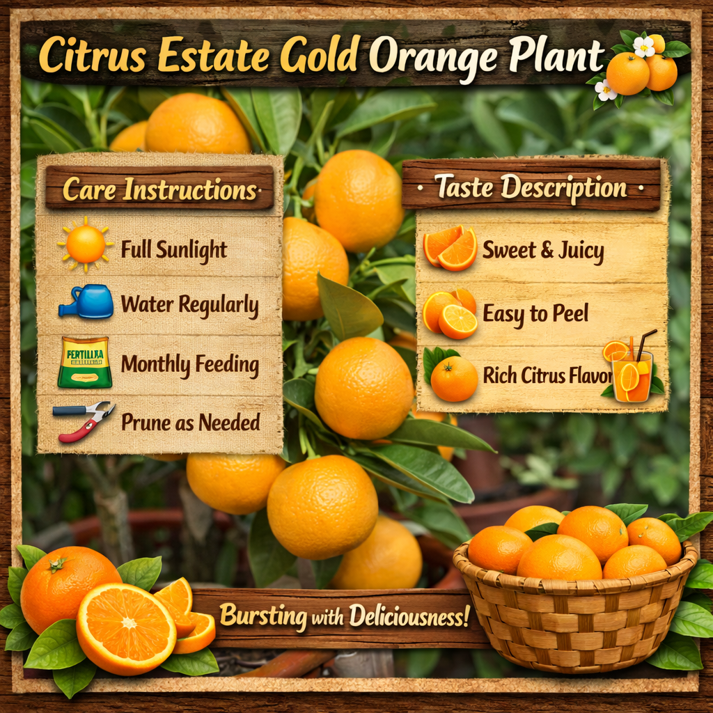 Citrus Estate Gold Orange Grafted Healthy Fruit Plant