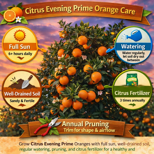 Citrus Evening Prime Orange Grafted Healthy Fruit Plant