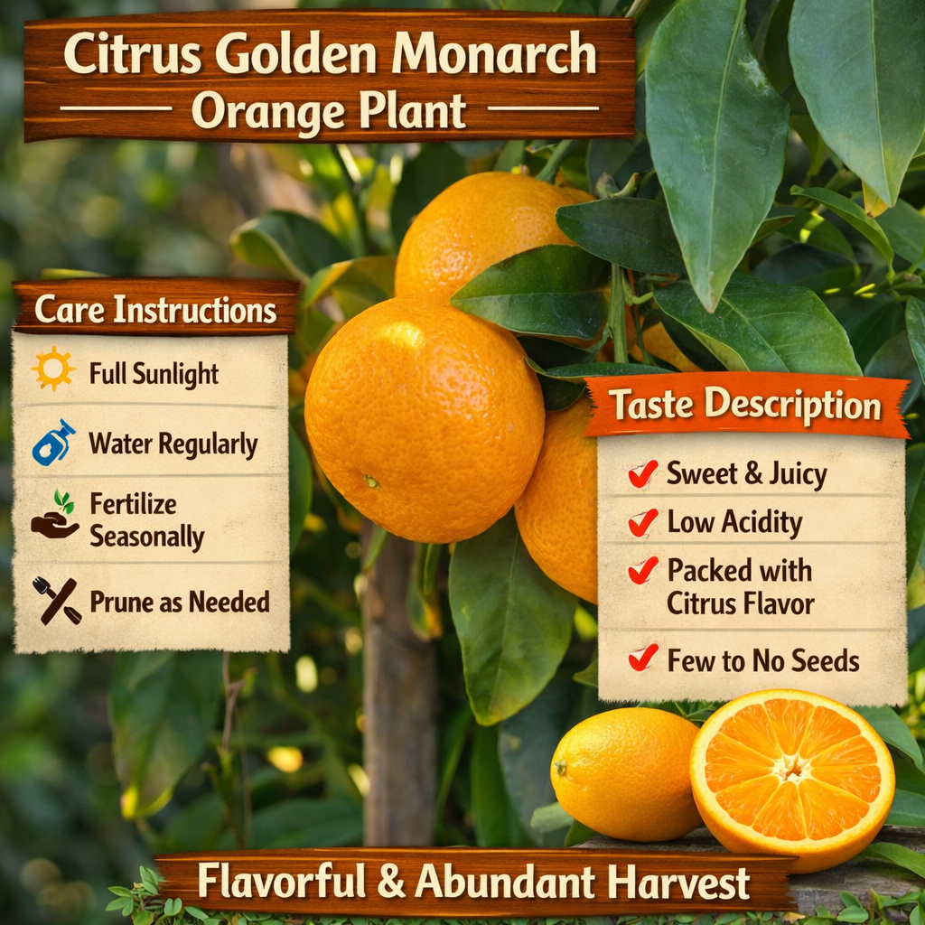 Citrus Golden Monarch Orange Grafted Healthy Fruit Plant
