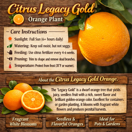 Citrus Legacy Gold Orange Grafted Healthy Fruit Plant
