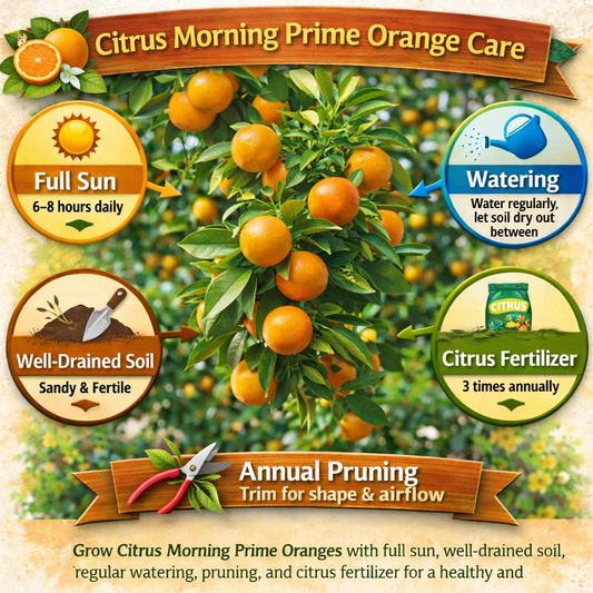 Citrus Morning Prime Orange Grafted Healthy Fruit Plant