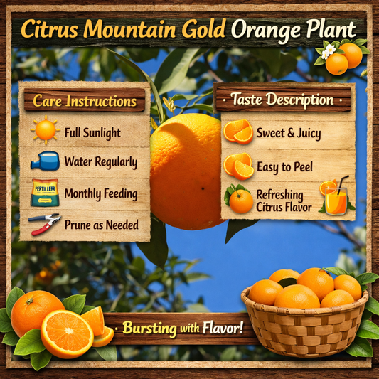 Citrus Mountain Gold Orange Grafted Healthy Fruit Plant