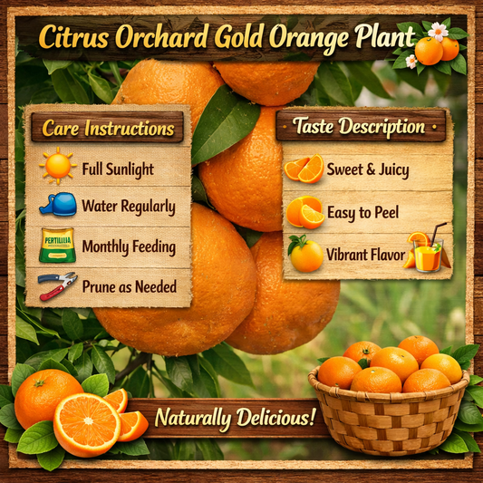 Citrus Orchard Gold Orange Grafted Healthy Fruit Plant