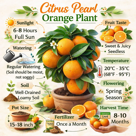 Citrus Pearl Orange Grafted Healthy Fruit Plant