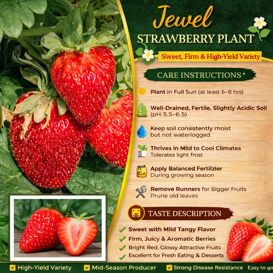 Jewel Strawberry Healthy Sweet Home Garden Kitchen Garden Terrace Balcony Fruit Plant