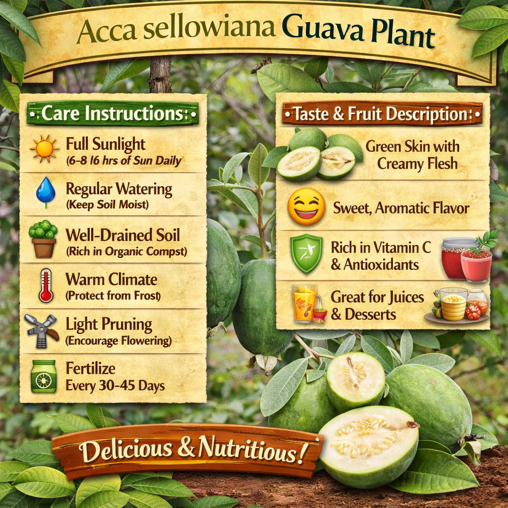 Acca sellowiana Guava Air Layered Healthy Fruit Plant
