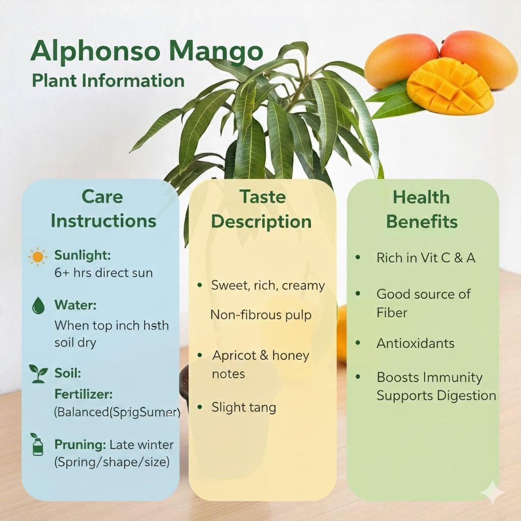 Alphonso(Hapus) Mango Aam Grafted Healthy Fruit Plant