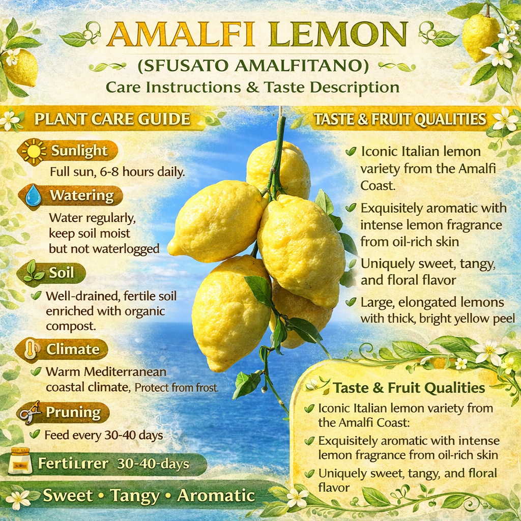 Amalfi Lemon (Sfusato Amalfitano) Plant Live Nimbu Tree Kagzi Lemon Citrus Limon Fruit Plant