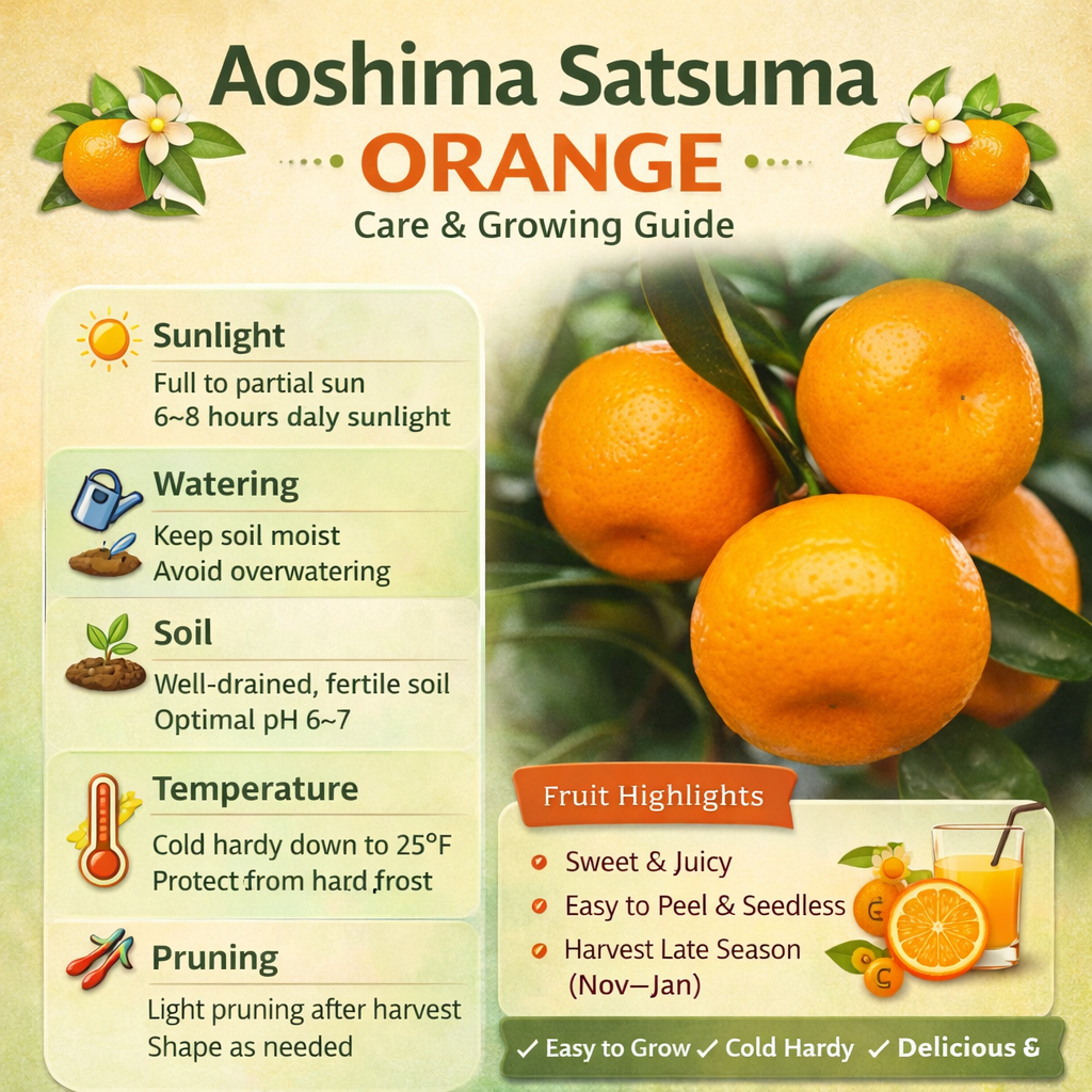 Aoshima Satsuma Orange Grafted Healthy Fruit Plant