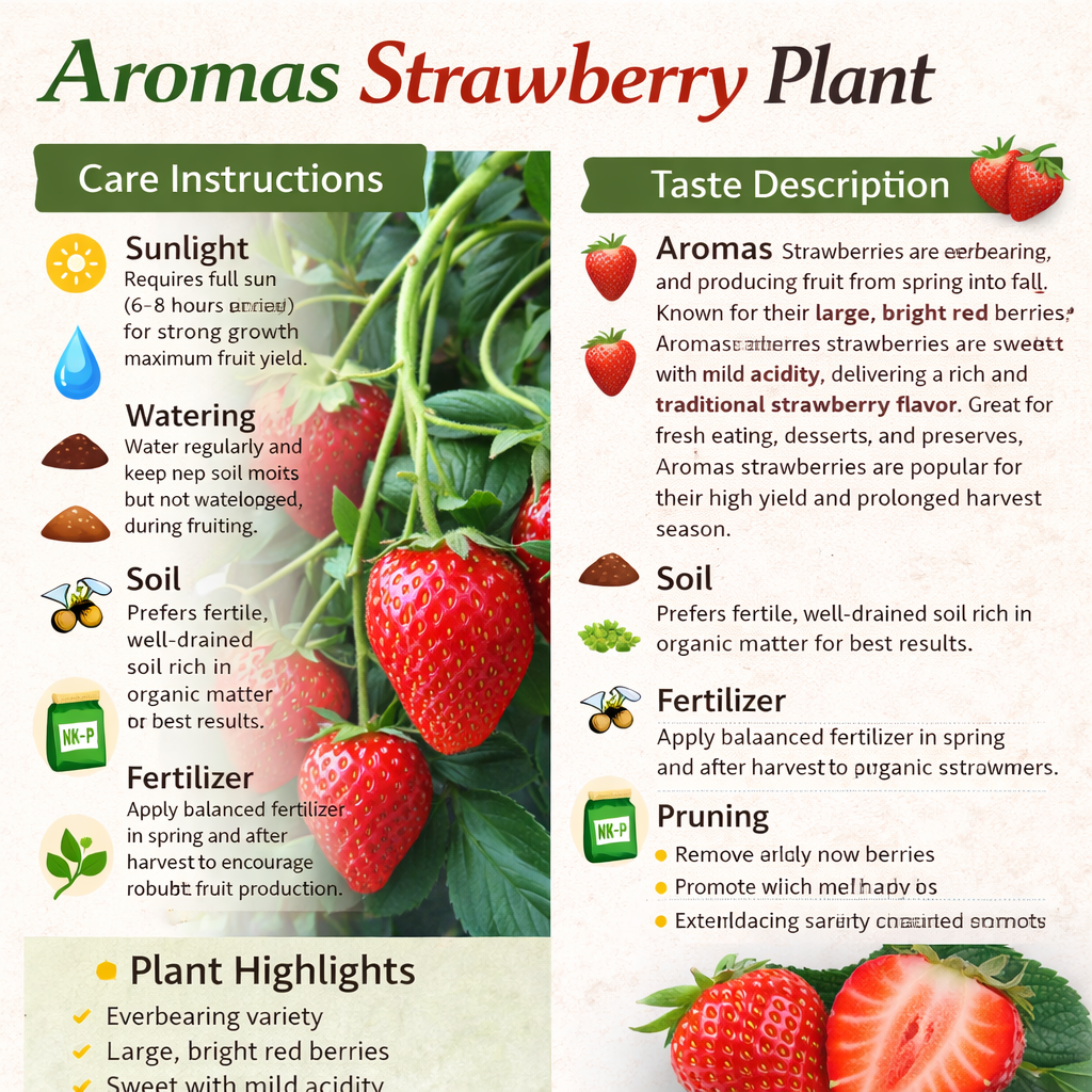 Aromas Strawberry Healthy Sweet Home Garden Kitchen Garden Terrace Balcony Fruit Plant