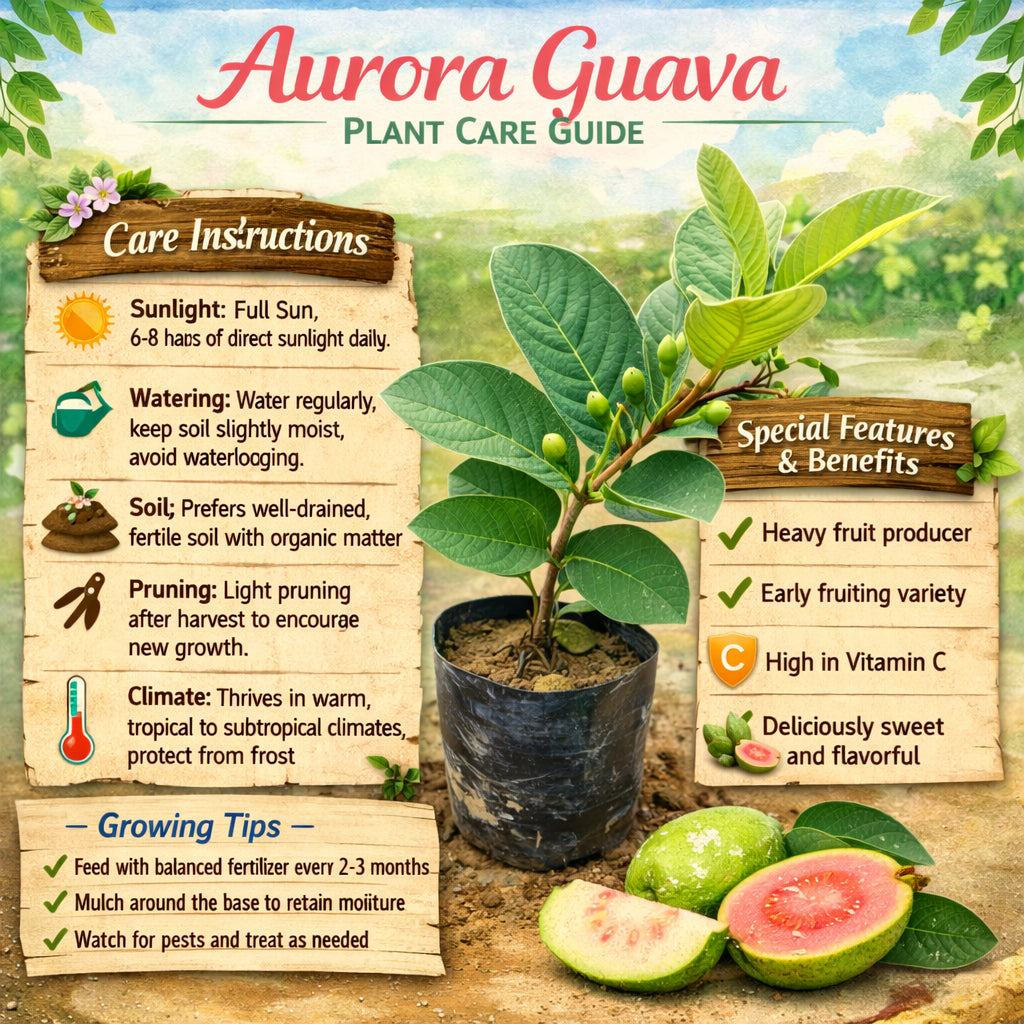 Aurora Guava Air Layered Healthy Fruit Plant