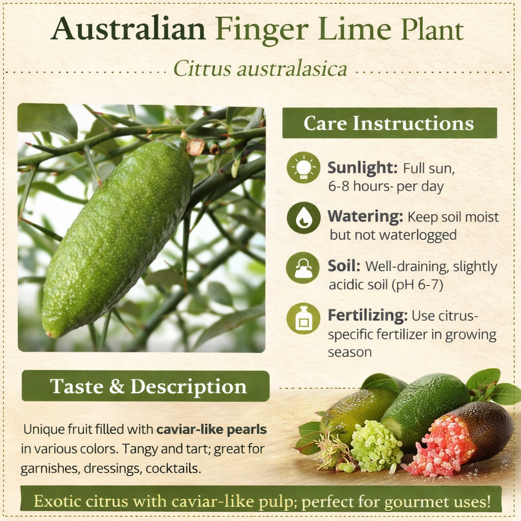 Australian Finger Lime Plant Live Nimbu Tree Kagzi Lemon Citrus Limon Fruit Plant