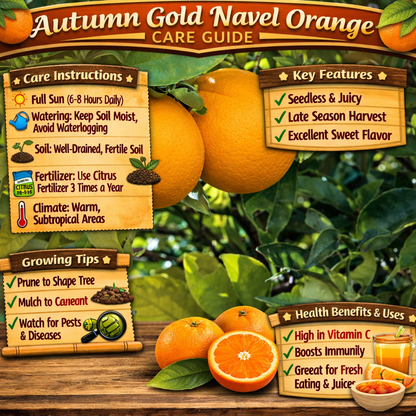 Autumn Gold Navel Orange Grafted Healthy Fruit Plant