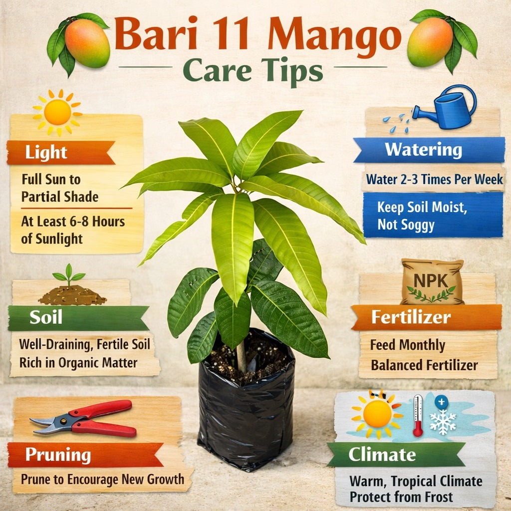 Bari 11 Mango Aam Grafted Healthy Fruit Plant