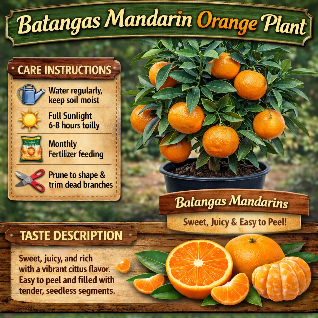 Batangas Mandarin Orange Grafted Healthy Fruit Plant