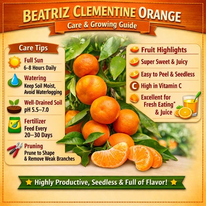Beatriz Clementine Orange Grafted Healthy Fruit Plant