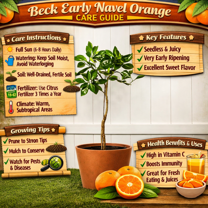Beck Early Navel Orange Grafted Healthy Fruit Plant&nbsp;