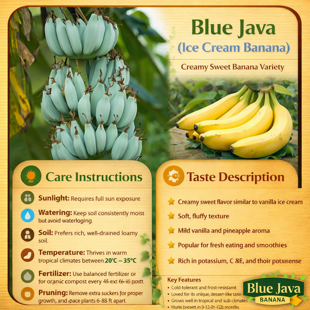 Ice Cream Banana Healthy Sweet Tissue Cultured Fruit Plant