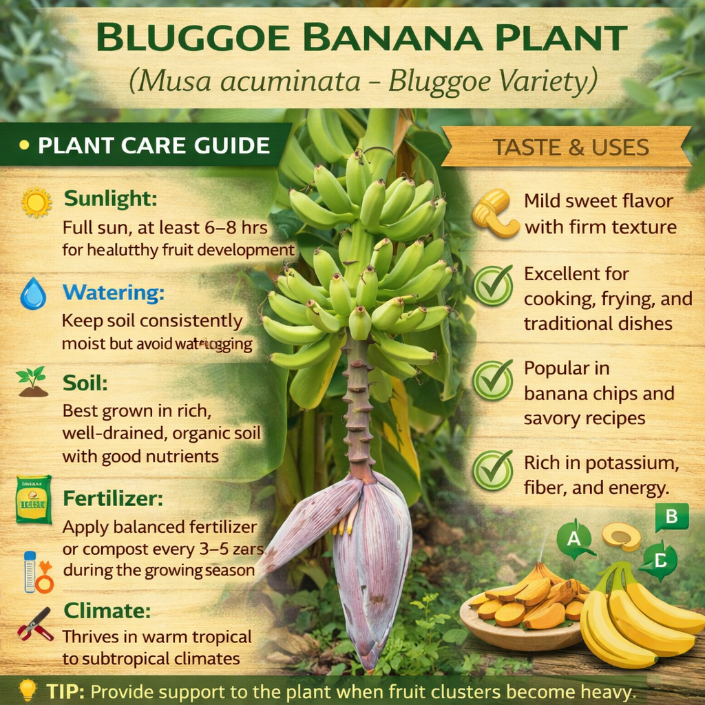 Bluggoe Banana Healthy Sweet Tissue Cultured Fruit Plant