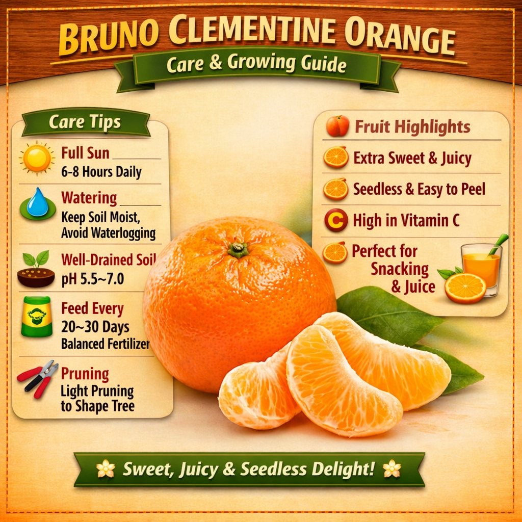 Bruno Clementine Orange Grafted Healthy Fruit Plant
