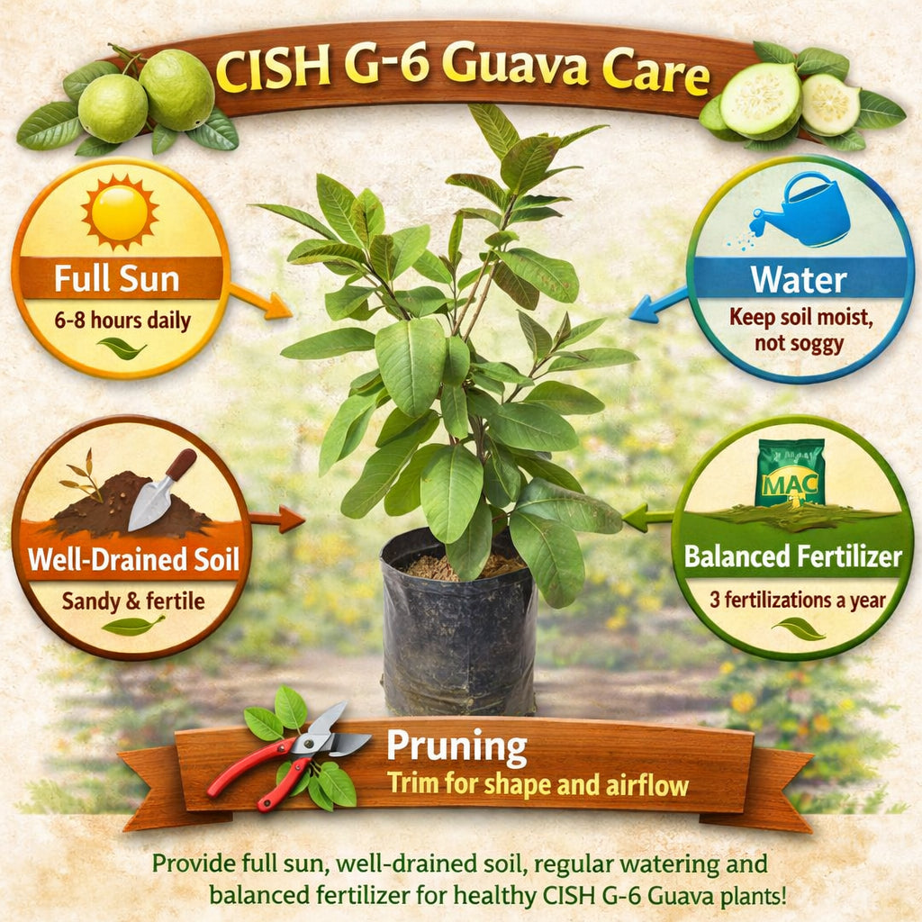 CISH G-6 Guava Air Layered Healthy Fruit Plant