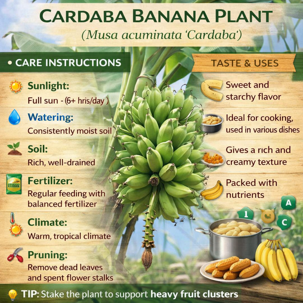 Cardaba Banana Healthy Sweet Tissue Cultured Fruit Plant