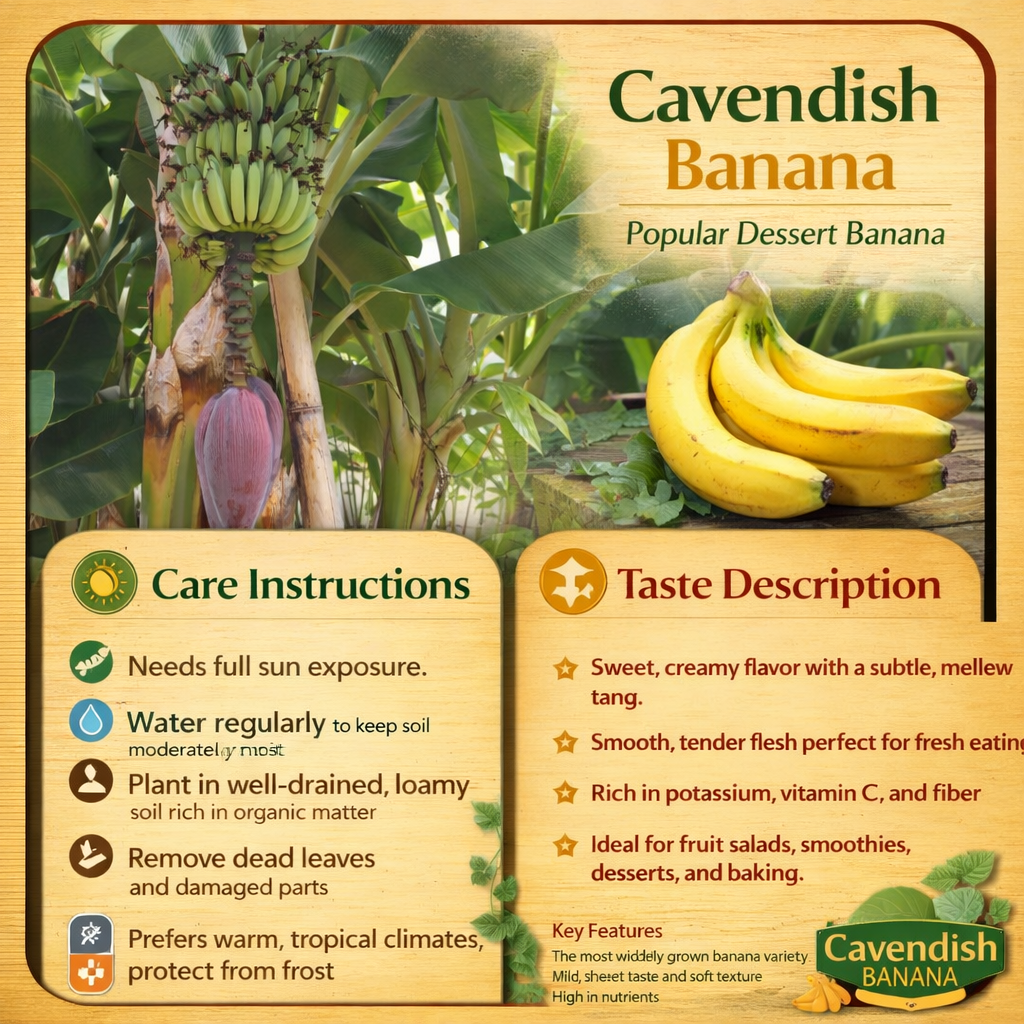 Cavendish Banana Healthy Sweet Tissue Cultured Fruit Plant