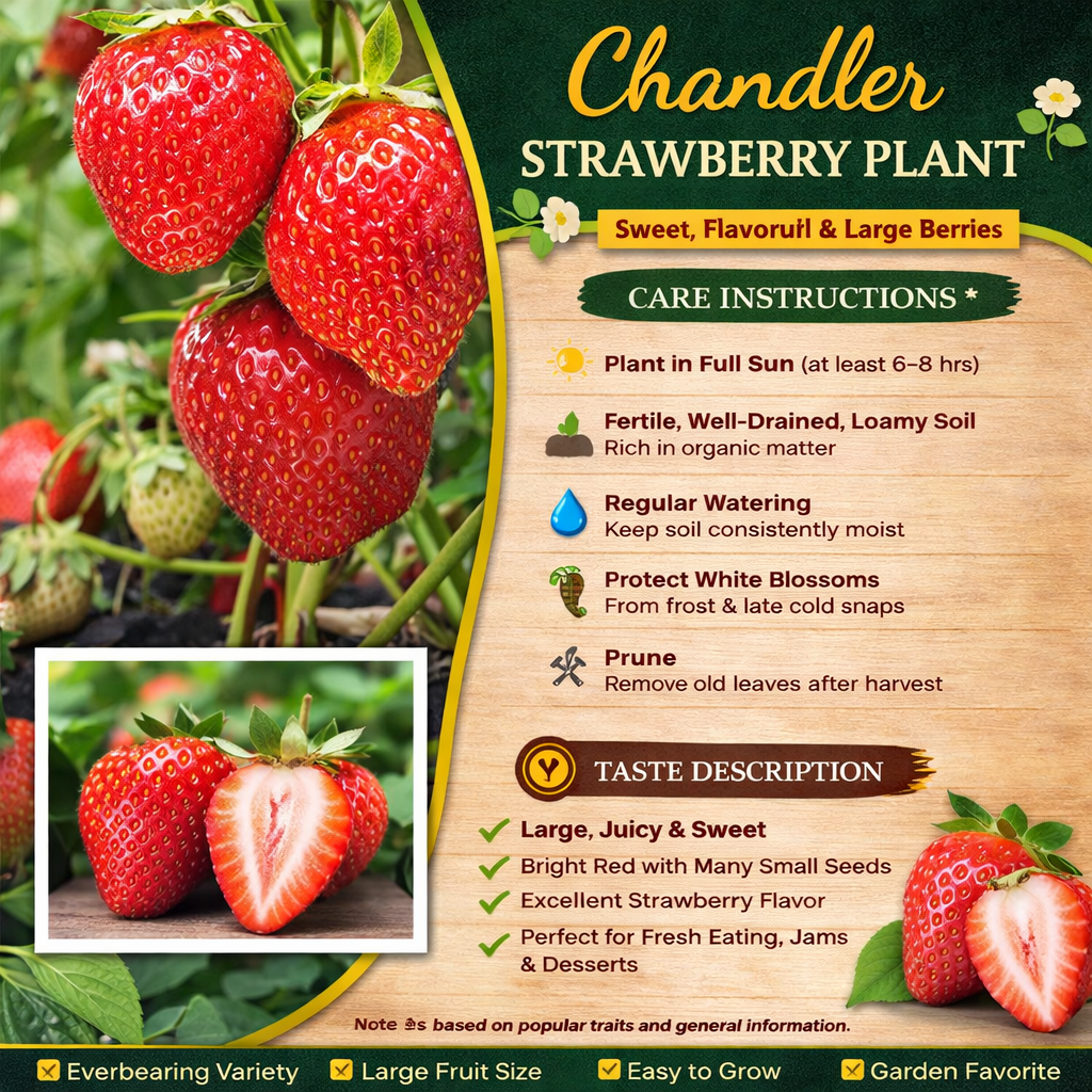 Chandler Strawberry Healthy Sweet Home Garden Kitchen Garden Terrace Balcony Fruit Plant