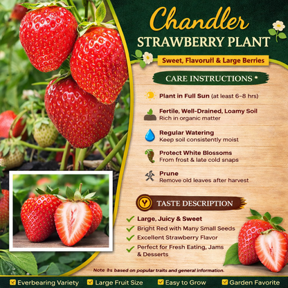 Chandler Strawberry Healthy Sweet Home Garden Kitchen Garden Terrace Balcony Fruit Plant