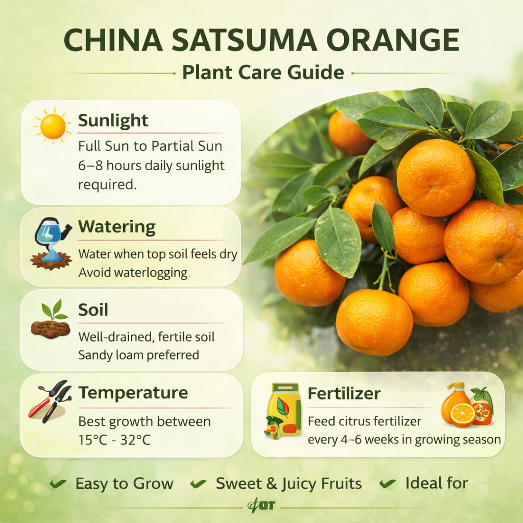 China Satsuma Orange Grafted Healthy Fruit Plant