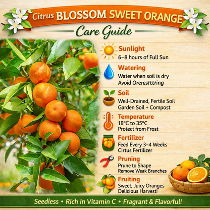 Citrus Blossom Sweet Orange Grafted Healthy Fruit Plant