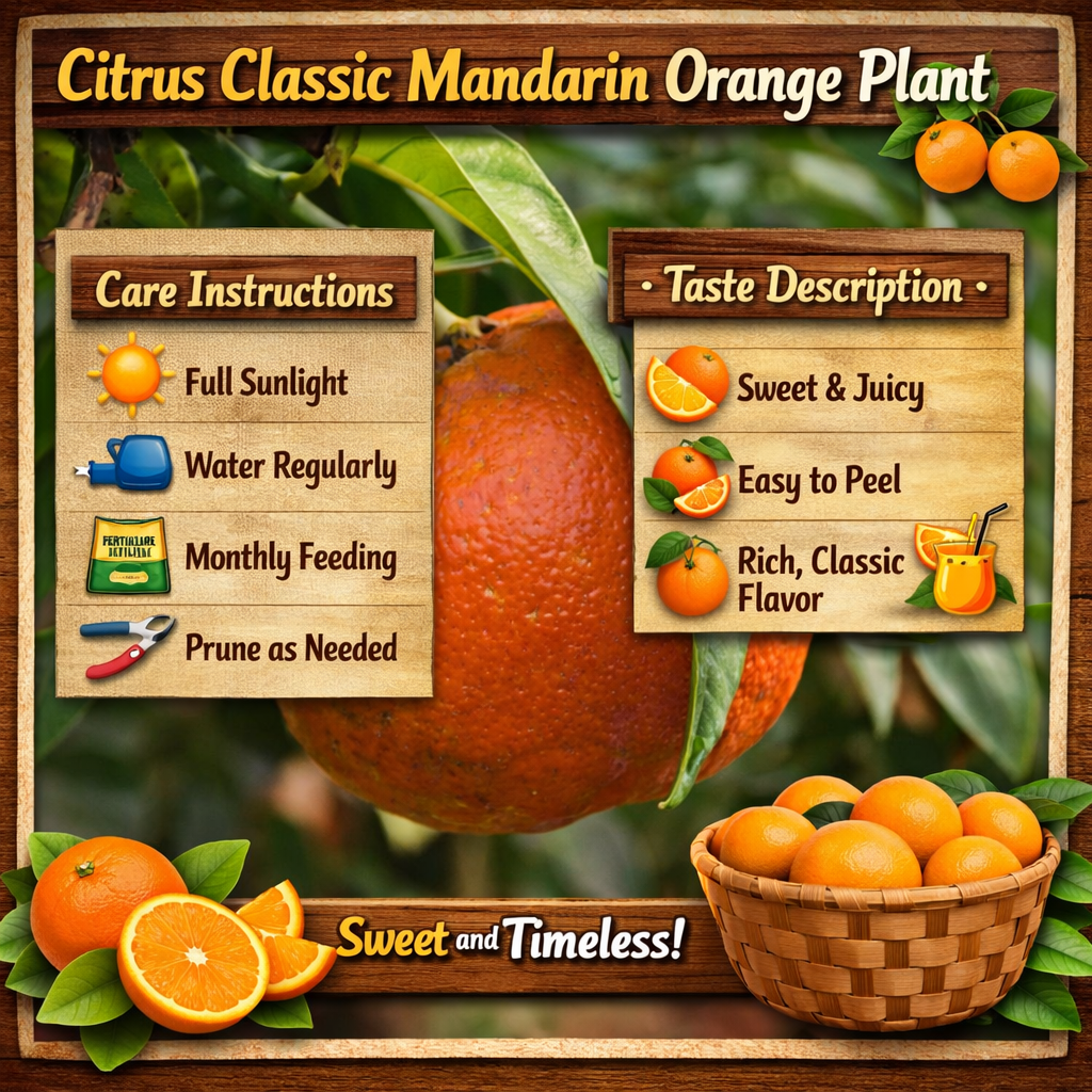 Citrus Classic Mandarin Orange Grafted Healthy Fruit Plant