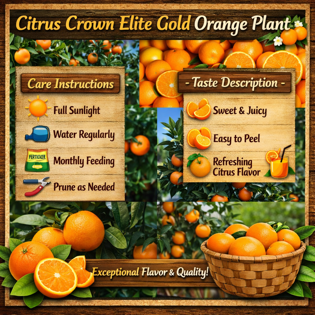 Citrus Crown Elite Gold Orange Grafted Healthy Fruit Plant