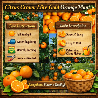 Citrus Crown Elite Gold Orange Grafted Healthy Fruit Plant