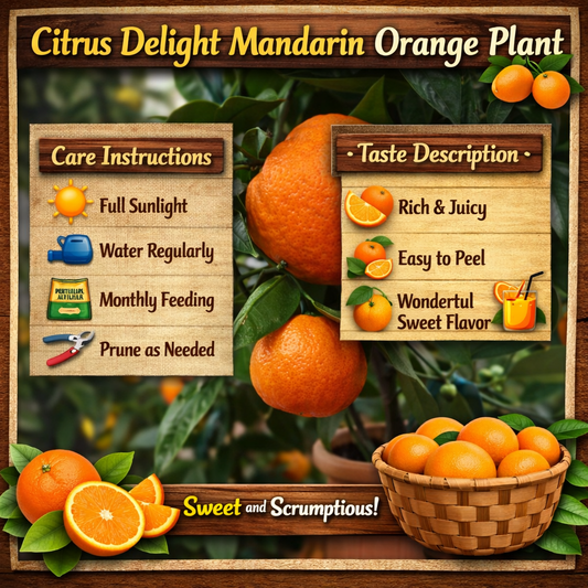Citrus Delight Mandarin Orange Grafted Healthy Fruit Plant