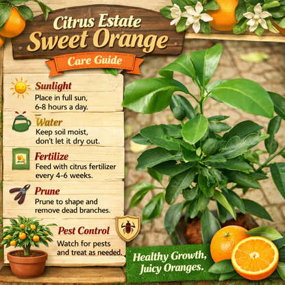 Citrus Estate Sweet Orange Grafted Healthy Fruit Plant
