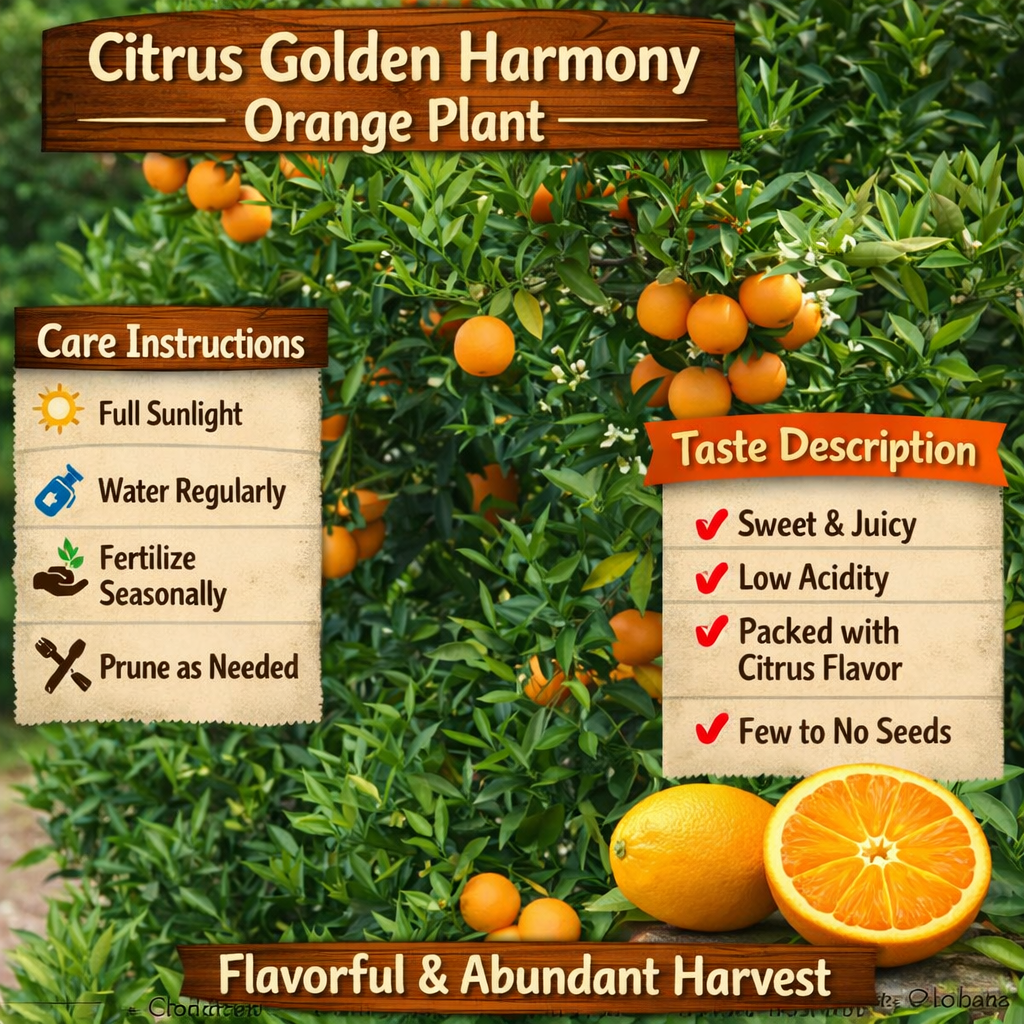 Citrus Golden Harmony Orange Grafted Healthy Fruit Plant