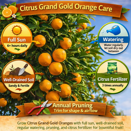 Citrus Grand Gold Orange Grafted Healthy Fruit Plant