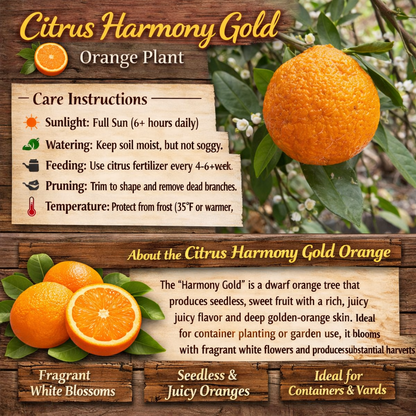 Citrus Harmony Gold Orange Grafted Healthy Fruit Plant