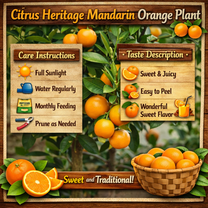Citrus Heritage Mandarin Orange Grafted Healthy Fruit Plant