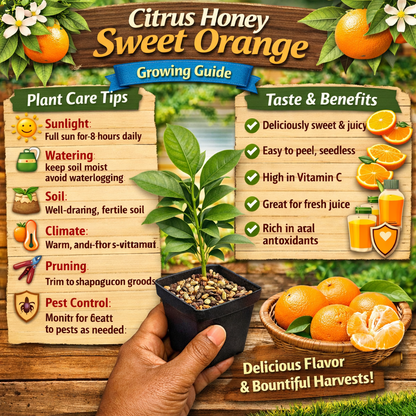 Citrus Honey Sweet Orange Grafted Healthy Fruit Plant