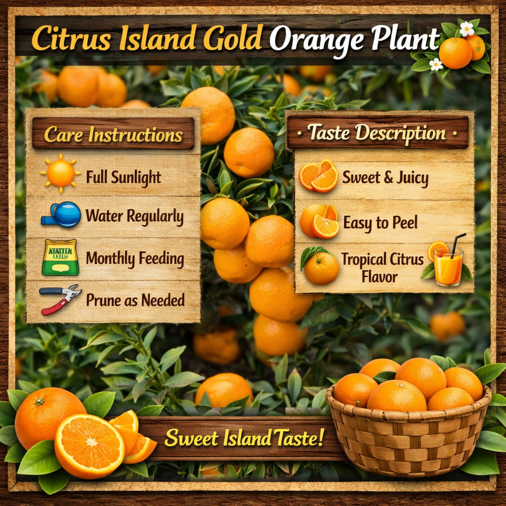 Citrus Island Gold Orange Grafted Healthy Fruit Plant