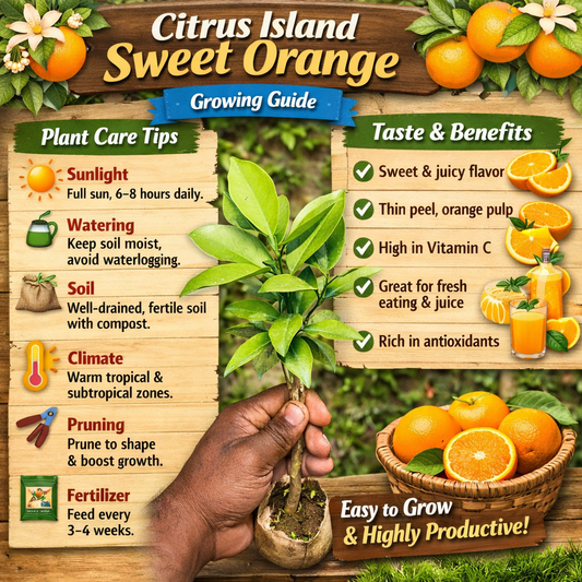Citrus Island Sweet Orange Grafted Healthy Fruit Plant