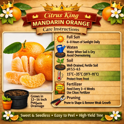 Citrus King Mandarin Orange Grafted Healthy Fruit Plant