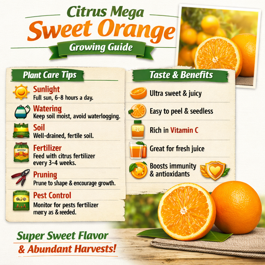 Citrus Mega Sweet Orange Grafted Healthy Fruit Plant