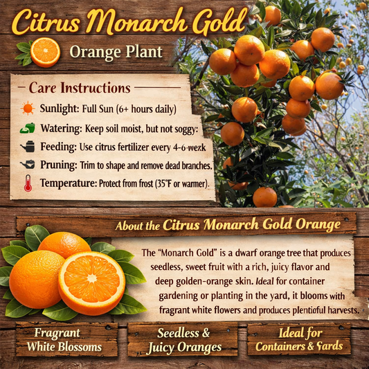 Citrus Monarch Gold Orange Grafted Healthy Fruit Plant