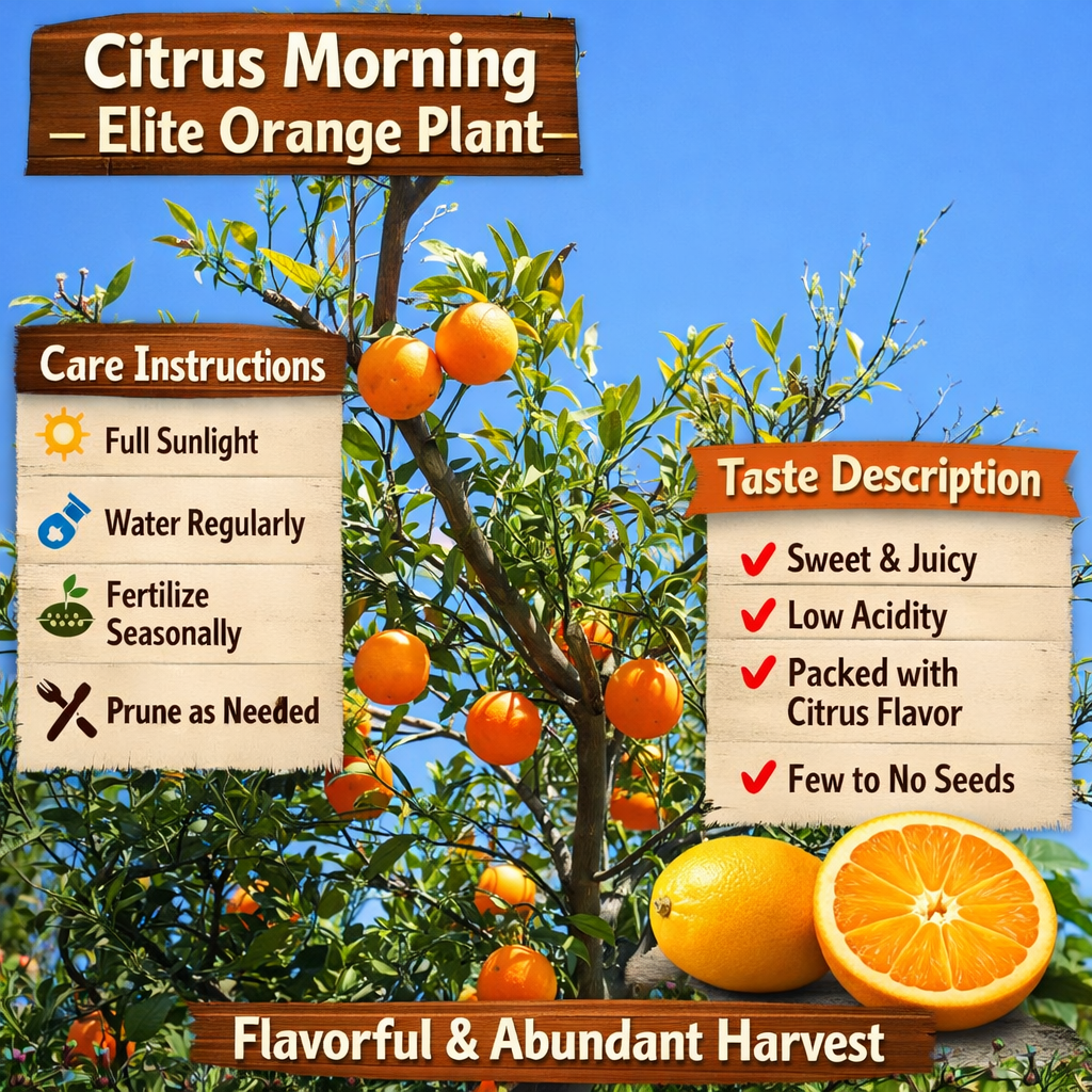 Citrus Morning Elite Orange Grafted Healthy Fruit Plant