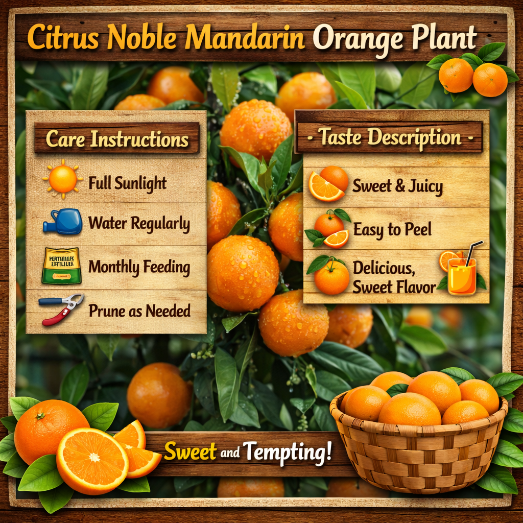 Citrus Noble Mandarin Orange Grafted Healthy Fruit Plant